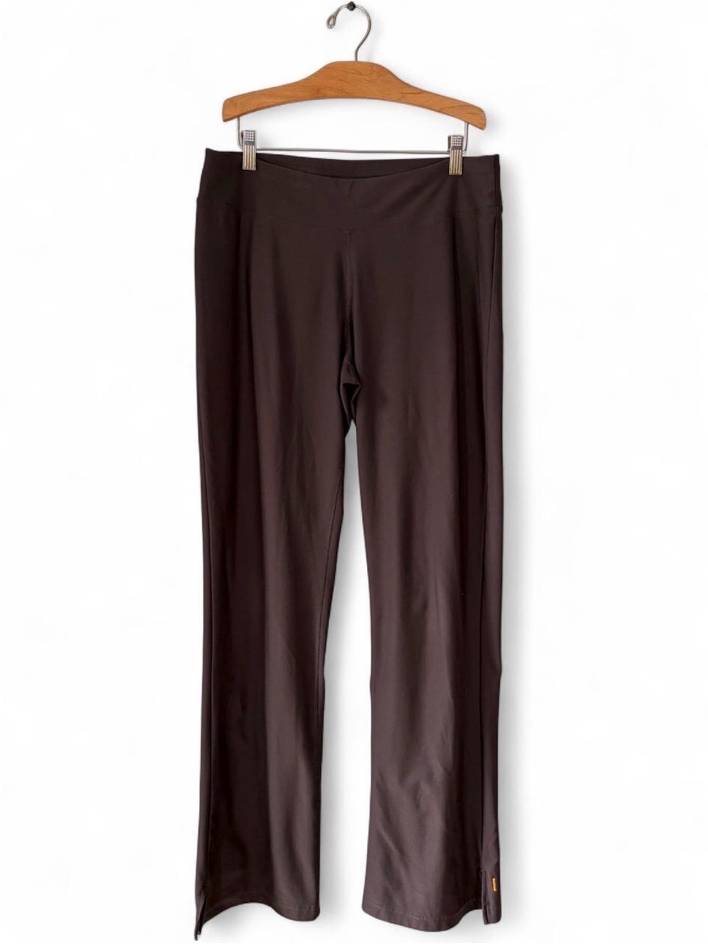Lucy Chocolate Brown Flare Legging Yoga Pants Size Medium TALL Y2K Active Wear